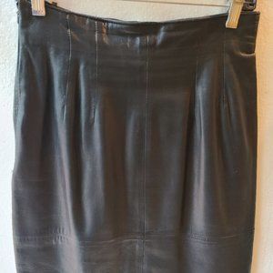 Black leather skirt